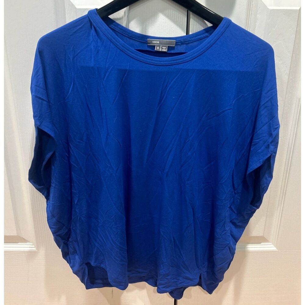 Vince Dolman Sleeve Crewneck Baggy Oversized T Shirt Blue Small - Picture 3 of 5